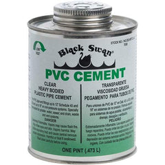 Black Swan - 1 Pt Heavy Duty Cement - Clear, Use with PVC - Makers Industrial Supply