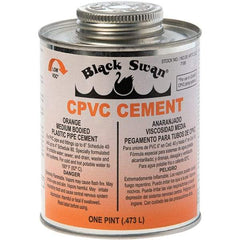 Black Swan - 1 Pt Medium Bodied Cement - Orange, Use with CPVC - Makers Industrial Supply