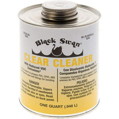 Black Swan - 1 Qt All-Purpose Cleaner - Clear, Use with ABS, PVC & CPVC up to 6" Diam - Makers Industrial Supply