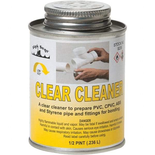 Black Swan - 1/2 Pt All-Purpose Cleaner - Clear, Use with ABS, PVC & CPVC up to 6" Diam - Makers Industrial Supply