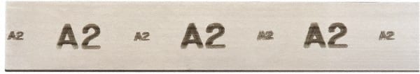 A2 Air-Hardening Flat Stock: 1/2″ Thick, 3-1/2″ Wide, 18″ Long,  ±0.001″ Thickness Tolerance + 0.250 Inch Long Tolerance, + 0.000-0.005 Inch Wide Tolerance, +/- 0.001 Inch Thickness Tolerance, +/- 0.001 Inch Square Tolerance, AISI Type A2 Air Hardening