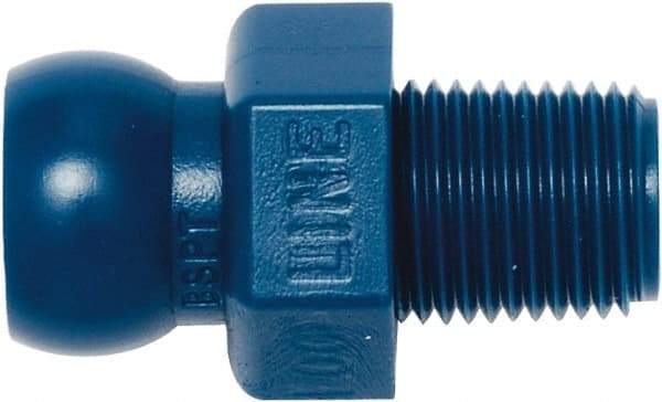 Loc-Line - 1/4" Hose ID, Male to Female Coolant Hose Connector - 1/8" BSPT, For Loc-Line Modular Hose Systems - Makers Industrial Supply