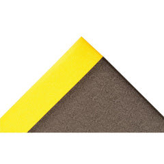 Anti-Fatigue Mat:  720.0000″ Length,  36.0000″ Wide,  3/8″ Thick,  Closed Cell Polyvinylchloride,  Beveled Edge,  Medium Duty Pebbled,  Black & Yellow,  Dry