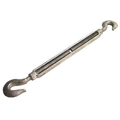 Turnbuckles; Turnbuckle Type: Hook & Hook; Working Load Limit: 2250 lb; Thread Size: 5/8-9 in; Turn-up: 9 in; Closed Length: 17.64 in; Material: Steel; Finish: Galvanized