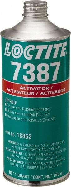 Loctite - 32 Fl Oz, Amber Adhesive Activator - Makers Industrial Supply