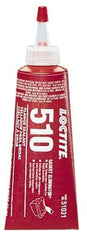 Loctite - 50ml 510 Gasket Eliminator Flange Sealant - -65 to 400°F, Red, Comes in Tube - Makers Industrial Supply