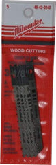 Milwaukee Tool - 3-1/8" Long, 8 Teeth per Inch, High Carbon Steel Jig Saw Blade - Toothed Edge, 0.2188" Wide x 0.043" Thick, U-Shank - Makers Industrial Supply