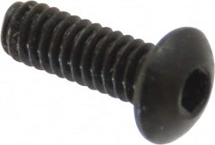 Value Collection - #5-40 UNC Hex Socket Drive, Button Screw - Alloy Steel, Black Oxide Finish, Fully Threaded, 3/8" Length Under Head - Makers Industrial Supply