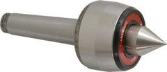 Rohm - MT3 Taper Shank, 2.362" Head Diam 500 Lb Capacity Live Center - 5,000 Max RPM, 1.661" Head Length, 63/64" Point Diam, 1.221" Point Len, 1,100 Lb Max Workpc, 6.319" OAL, Standard Point - Makers Industrial Supply