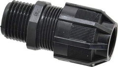 Thomas & Betts - 1/8 to 3/8" Cable Capacity, Liquidtight, Straight Strain Relief Cord Grip - 1/2 NPT Thread, 2-1/8" Long, Nylon - Makers Industrial Supply