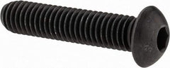 Value Collection - 3/8-16 UNC Hex Socket Drive, Button Screw - Alloy Steel, Black Oxide Finish, Fully Threaded, 1-3/4" Length Under Head - Makers Industrial Supply