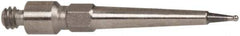 TESA Brown & Sharpe - 0.38mm Ball Diam, Carbide, Ball Test Indicator Contact Point - 1/2" Contact Point Length, Use with Brown & Sharpe BesTest 599 Series - Makers Industrial Supply