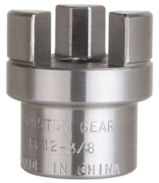 Boston Gear - 3/8" Max Bore Diam, FC12 Coupling Size, Flexible Half Coupling - 1-1/4" OD, 2.32" OAL, Steel - Makers Industrial Supply