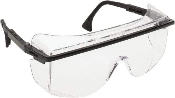 Uvex - Clear Lenses, Safety Glasses - Black Frame - Makers Industrial Supply