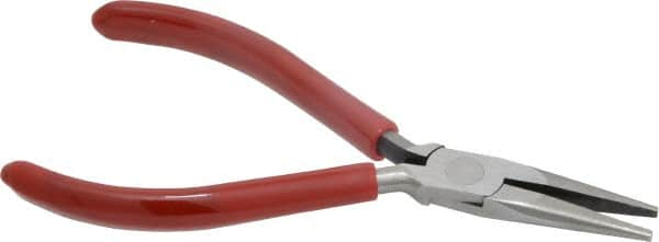 Proto - 4-7/8" OAL, 1-3/16" Jaw Length x 7/16" Jaw Width, Long Nose Needle Nose Pliers - Serrated Jaw, Plastisol Handles - Makers Industrial Supply