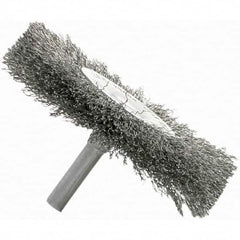 Brush Research Mfg. - 3" OD, Crimped Carbon Wheel Brush - 5/16" Face Width, 11/16" Trim Length, 25,000 RPM - Makers Industrial Supply