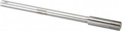 Made in USA - 0.582" Carbide-Tipped 6 Flute Chucking Reamer - Straight Flute, 7/16" Straight Shank, 2" Flute Length, 8" OAL - Makers Industrial Supply