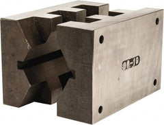 Heinrich - 6" Wide, V-Groove Vise Jaw - Ductile Iron, Fixed Jaw, Compatible with DA-6600-SC Vises - Makers Industrial Supply