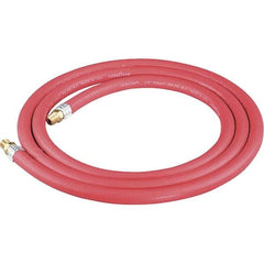 Dynabrade - 3/8" ID x 11/16" OD 8' Long Hose - Male/Male Ends, 90 Working psi, 1/4" Fitting, Red - Makers Industrial Supply