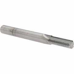 Scientific Cutting Tools - 5/16-24 Thread, 1/4" Shank Diam, Bright Coating, Solid Carbide Straight Flute Thread Mill - 3 Flutes, 2-1/2" OAL, 5/16" Min Noml Diameter - Exact Industrial Supply