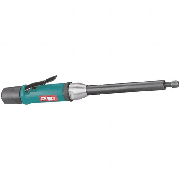 Dynabrade - 1/4" Collet, Straight Handle, Air Extended Length Die Grinder - 20,000 RPM, Rear Exhaust, 31 CFM, 0.5 hp, 90 psi, 1/4 NPT Inlet - Makers Industrial Supply