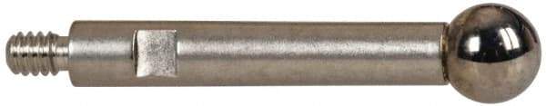 TESA Brown & Sharpe - 3mm Ball Diam, Carbide, Ball Test Indicator Contact Point - 1/2" Contact Point Length, Use with Brown & Sharpe TESATAST Dial Test Indicators - Makers Industrial Supply