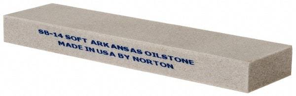 Norton - 4" Long x 1" Wide x 3/8" Thick, Novaculite Sharpening Stone - Rectangle, Extra Fine Grade - Makers Industrial Supply