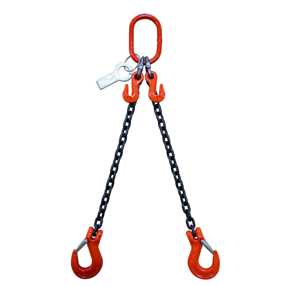 Slings & Tiedowns (Load-Rated); Sling Type: Chain; Length (Feet): 18; Vertical Capacity (Lb.): 39100; Choker Capacity (Lb.): 32000; Width (Inch): 0; Basket Capacity (Lb.): 22600; Eye Type: Large Eye; Chain Sling Type: DOS; Sling Material: Steel; Sling Wid