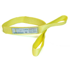 Slings & Tiedowns (Load-Rated); Sling Type: Eye & Eye; Length (Feet): 14; Vertical Capacity (Lb.): 3200; Choker Capacity (Lb.): 2500; Width (Inch): 2; Basket Capacity (Lb.): 6400; Eye Type: Flat Eye; Sling Material: Nylon; Sling Width: 2 in; Eye Length: 1