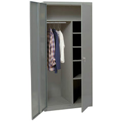 Storage Cabinets; Cabinet Type: Storage Cabinet; Cabinet Material: Steel; Width (Inch): 36; Depth (Inch): 24; Cabinet Door Style: Solid; Height (Inch): 78; Locking Mechanism: Keyed; Assembled: Yes; Finish: Powder Coated; Color: Dove Gray