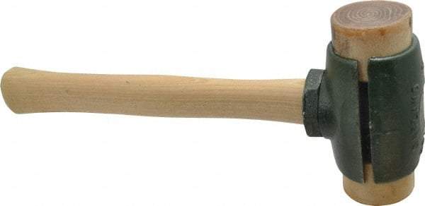 Garland - 4 Lb Head 2" Face Rawhide Split Head Hammer - Wood Handle - Makers Industrial Supply