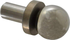 Jergens - 25.4mm Ball Diam, 12.69mm Shank Diam, Stainless Steel Checking Tooling Ball - 1.62" Ball Center to Shank Bottom, 0.7" Ball Center to Shoulder Bottom, with Shoulder, Breakaway - Makers Industrial Supply