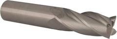 Made in USA - 5/8", 1-1/2" LOC, 5/8" Shank Diam, 3-1/2" OAL, 4 Flute, Solid Carbide Square End Mill - Single End, Uncoated, Spiral Flute, 30° Helix, Centercutting, Right Hand Cut, Right Hand Flute - Makers Industrial Supply