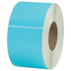 Value Collection - Pack of 4 Rolls, 1,000 Labels per Roll, 4" x 6" Light Blue Topcoated Facestock Thermal Labels - Makers Industrial Supply