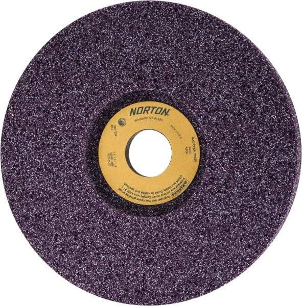 Norton - 7" Diam x 1-1/4" Hole x 1" Thick, I Hardness, 80 Grit Surface Grinding Wheel - Aluminum Oxide, Type 5, Medium Grade, 3,600 Max RPM, Vitrified Bond, One-Side Recess - Makers Industrial Supply