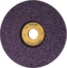 Norton - 7" Diam x 1-1/4" Hole x 1" Thick, I Hardness, 80 Grit Surface Grinding Wheel - Aluminum Oxide, Type 5, Medium Grade, 3,600 Max RPM, Vitrified Bond, One-Side Recess - Makers Industrial Supply