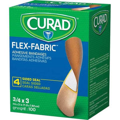 Curad - 3" Long x 3/4" Wide, General Purpose Self-Adhesive Bandage - Woven Fabric Bandage - Makers Industrial Supply