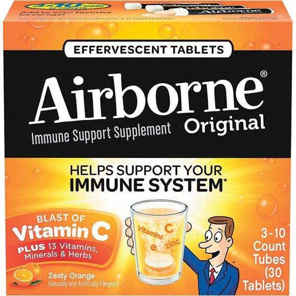 Airborne - Orange Flavor Immune Support Tablets - Vitamins/Supplements - Makers Industrial Supply