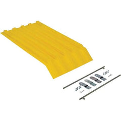 Vestil - Yellow Polypropylene Self-Dumping Hopper Poly Lid - Use with Dumpers - Makers Industrial Supply