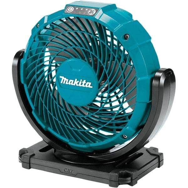 Makita - 7-1/8" Blade, 710 Max CFM, Cordless Fan - 4 Amps, 12 Volts, 3 Speed - Makers Industrial Supply