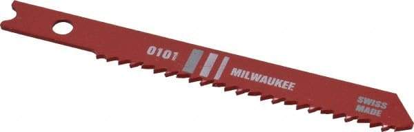 Milwaukee Tool - 2-3/4" Long, 14 Teeth per Inch, High Speed Steel Jig Saw Blade - Toothed Edge, 0.2813" Wide x 0.059" Thick, U-Shank - Makers Industrial Supply