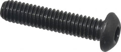 Value Collection - 5/16-18 UNC Hex Socket Drive, Button Screw - Alloy Steel, Black Oxide Finish, Fully Threaded, 1-1/2" Length Under Head - Makers Industrial Supply