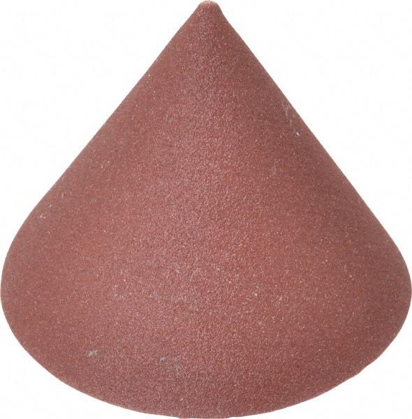 Superior Abrasives - 1-1/2" Diam 180 Grit 60° Included Angle Cone Center Lap - Aluminum Oxide, Very Fine Grade, Lock Nut Mount - Makers Industrial Supply