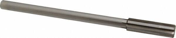 Made in USA - 0.585" Carbide-Tipped 6 Flute Chucking Reamer - Straight Flute, 7/16" Straight Shank, 2" Flute Length, 8" OAL - Makers Industrial Supply