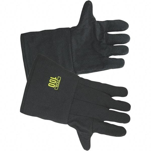 Oberon - Size L, Aramid, Arc Flash Gloves - Aramid Lined, 100 cal/Sq cm Max Arc Protection, HRC 4, ASTM F1959 - Makers Industrial Supply