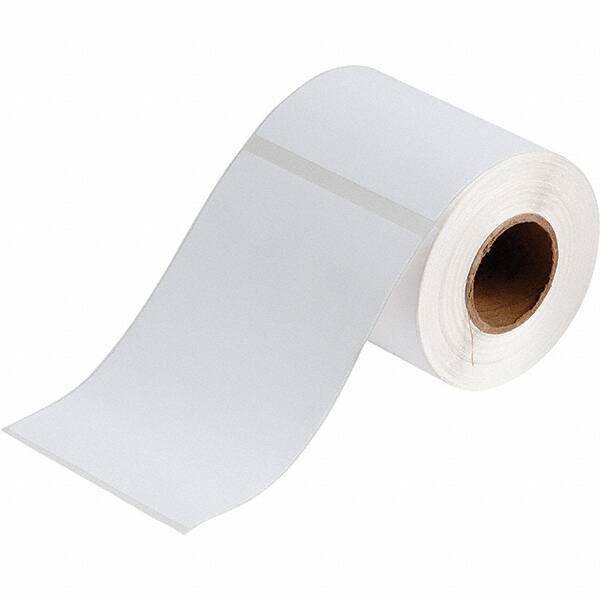 Brady - 6.1" Wide x 4-1/8" Long, White Polyester Inkjet Label - For BradyJet J2000 - Makers Industrial Supply