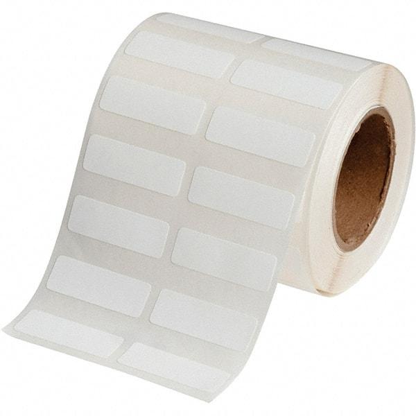 Brady - 1/2" Wide x 1-1/2" Long, White Polypropylene Inkjet Label - For BradyJet J2000 - Makers Industrial Supply