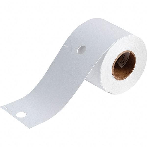 Brady - 5-3/4" Wide x 3-1/4" Long, White Polyester Inkjet Label - For BradyJet J2000 - Makers Industrial Supply