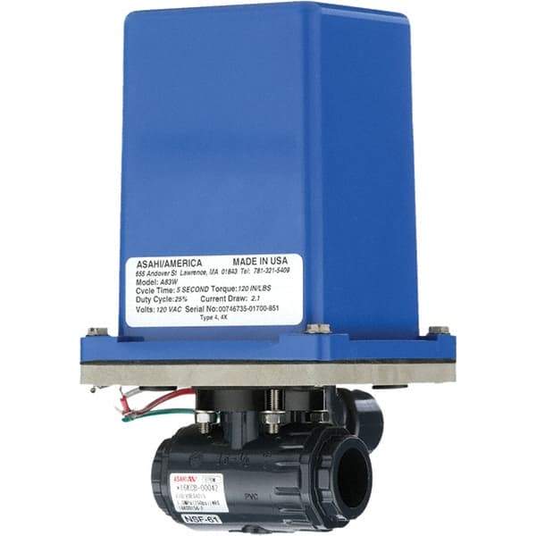 Asahi/America - Actuated Ball Valves   Actuator Type: Electric    Pipe Size: 1/2 (Inch) - Makers Industrial Supply