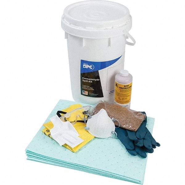 Brady SPC Sorbents - 9 Gal Capacity Hazardous Materials Spill Kit - 6.5 Gal Polyethylene Bucket - Makers Industrial Supply